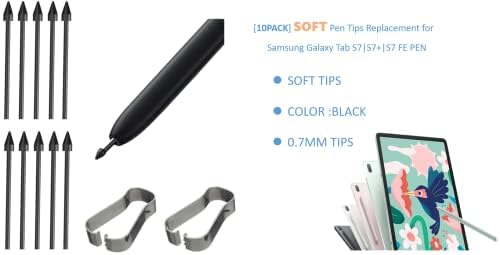 [10 יחידות] Tab tab S7 טיפים רכים, Nibs [0.7 ממ] החלפה עבור Samsung Galaxy Tab S7/S7 Plus/S7 Fe Stylus S Pen